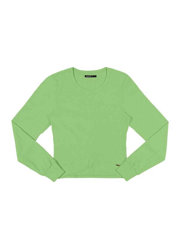 Rezzato - Blusa Detalhe Barra Canelada Feminino Verde