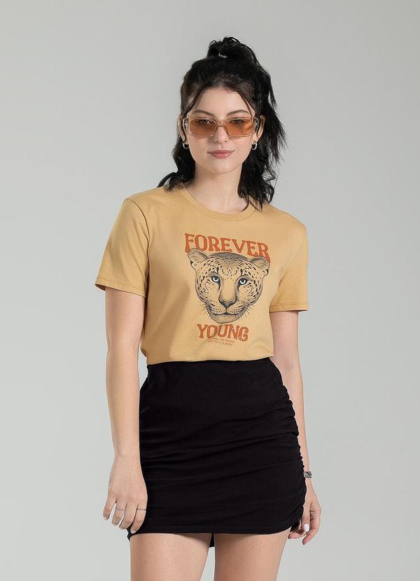 Cativa Teen - Blusa em Algodão Caramelo