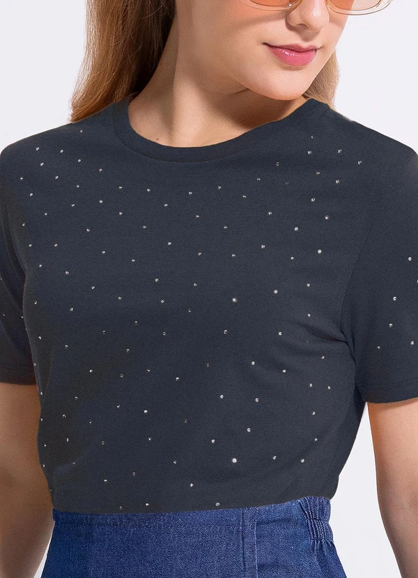 Cativa Teen - Blusa em Algodão Cinza Escuro 3