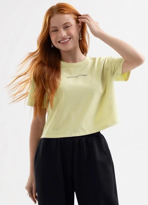 Cativa You - Blusa em Algodão com Estampa Amarelo - CATIVA YOU