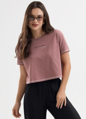 Cativa You - Blusa em Algodão com Estampa Roxo - CATIVA YOU
