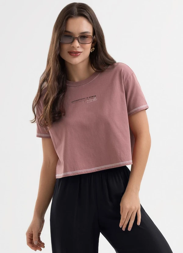 Cativa You - Blusa em Algodão com Estampa Roxo