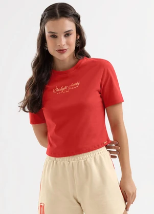 Cativa You - Blusa em Algodão com Estampa Vermelho - CATIVA YOU