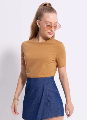 Cativa You - Blusa em Algodão Marrom - CATIVA YOU
