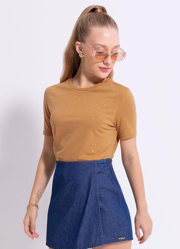 Cativa Teen - Blusa em Algodão Marrom 2