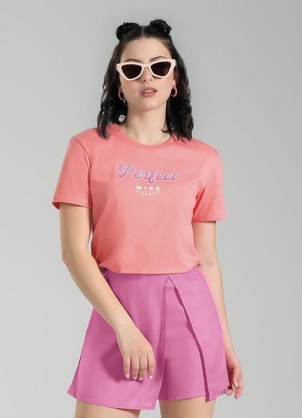 Cativa Teen - Blusa em Algodão Rosa Claro