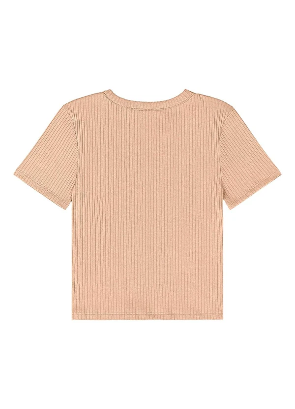 Gloss - Blusa em Ribana Canelada Juvenil Marrom 4