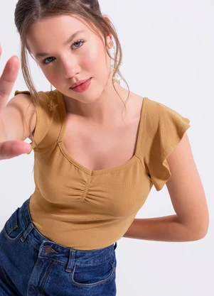 Cativa Teen - Blusa em Viscose Marrom - CATIVA TEEN