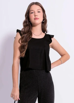 Cativa Teen - Blusa em Viscose  Preto - CATIVA TEEN