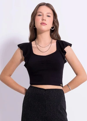 Cativa Teen - Blusa em Viscose Preto - CATIVA TEEN