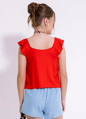 Cativa You - Blusa em Viscose  Vermelho - CATIVA YOU