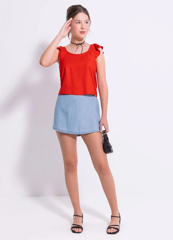 Cativa Teen - Blusa em Viscose  Vermelho 3