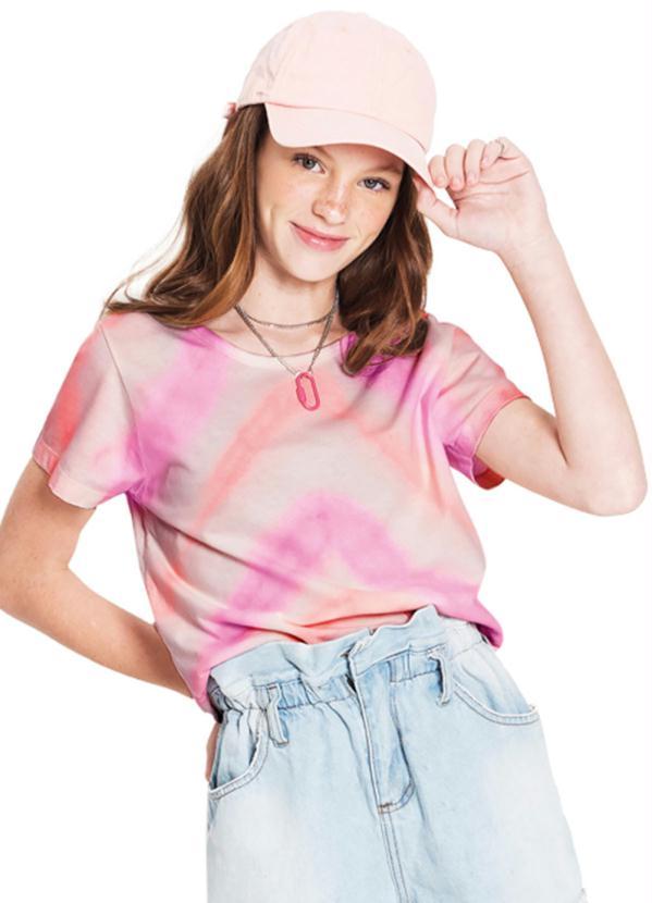 Rovitex Teen - Blusa Menina Juvenil Tie Dye Rosa