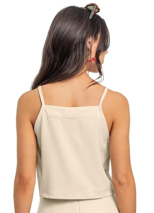 Gloss - Blusa Juvenil com Alças Bege - GLOSS