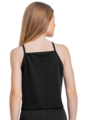 Gloss - Blusa Juvenil com Alças Preto - GLOSS