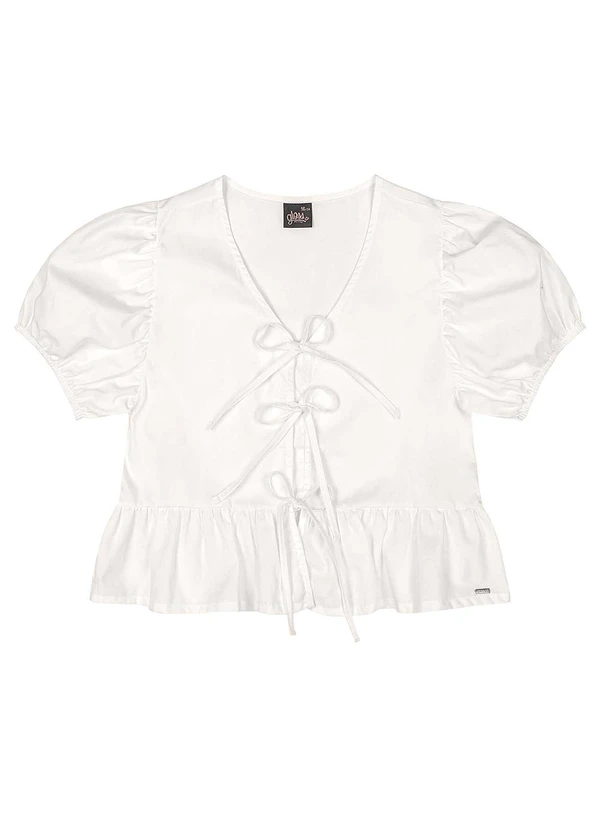 Gloss - Blusa Juvenil com Laços Bege 4