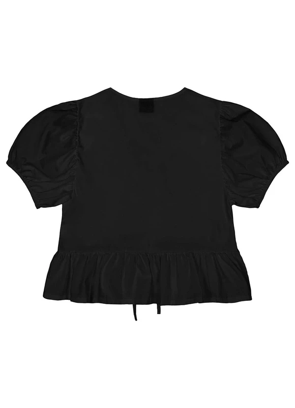 Gloss - Blusa Juvenil com Laços Preto 4