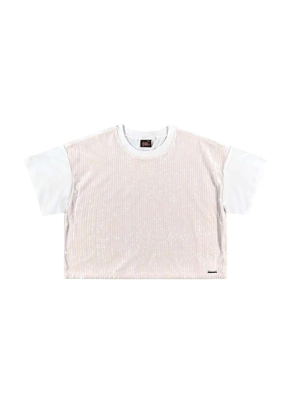 Gloss - Blusa Juvenil com Paetê para Menina Branco 5