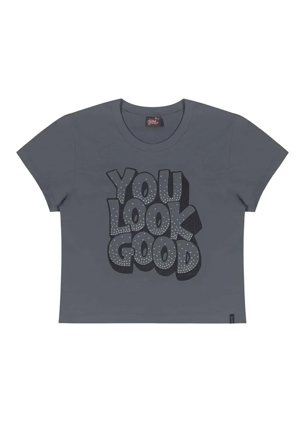 Gloss - Blusa Juvenil com Strass Cinza 3