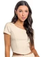 Gloss - Blusa Juvenil Cotton Branco - variação: Bege