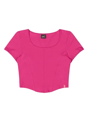 Gloss - Blusa Juvenil Cotton Rosa - GLOSS