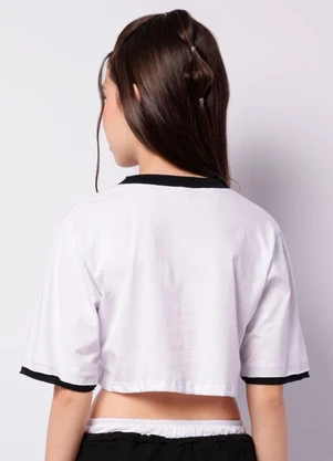 Torra - Blusa Juvenil Cropped Mickey Branca - TORRA