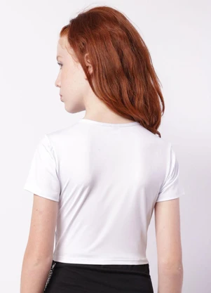 Torra - Blusa Juvenil Cropped Suplex Manga Curta Branca - TORRA