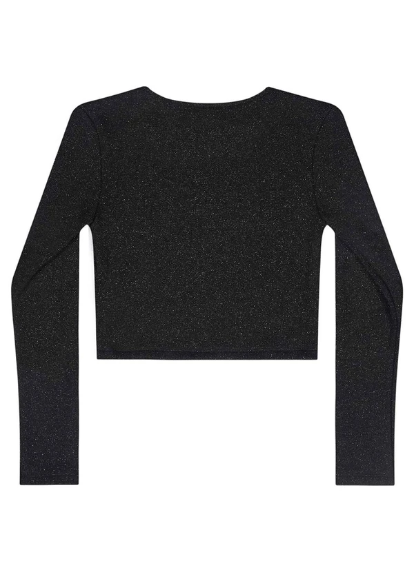 Gloss - Blusa Juvenil em Malha Lurex Preto 5