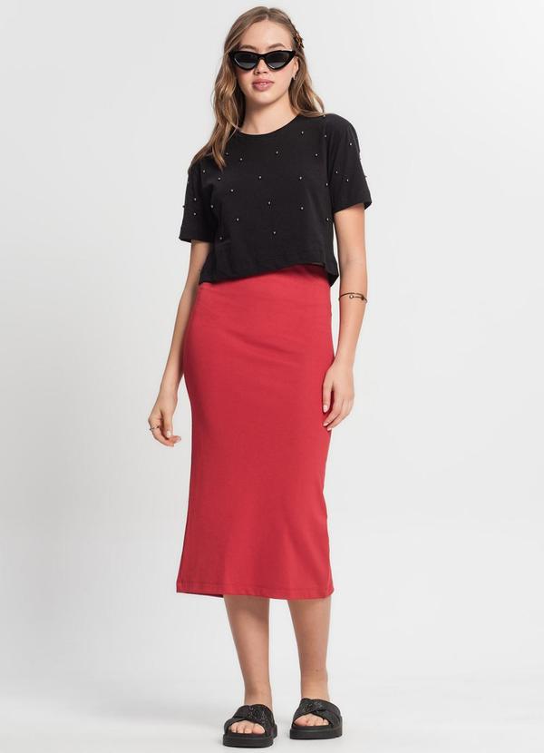 Minty - Blusa Juvenil Feminina com Pérolas Preto 3