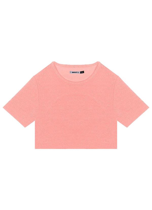 Minty - Blusa Juvenil Menina em Lurex Rosa