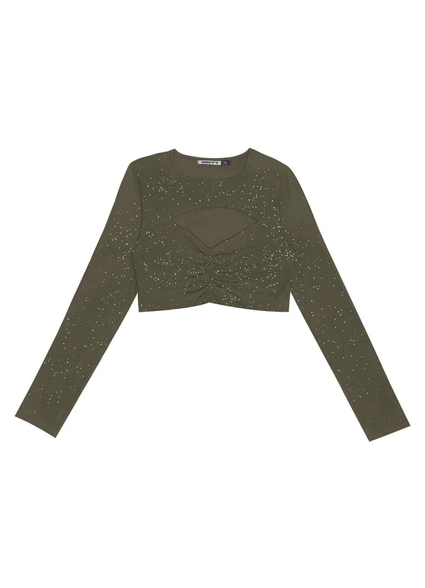 Minty - Blusa Juvenil Feminina em Ribana Canelada Verde 4