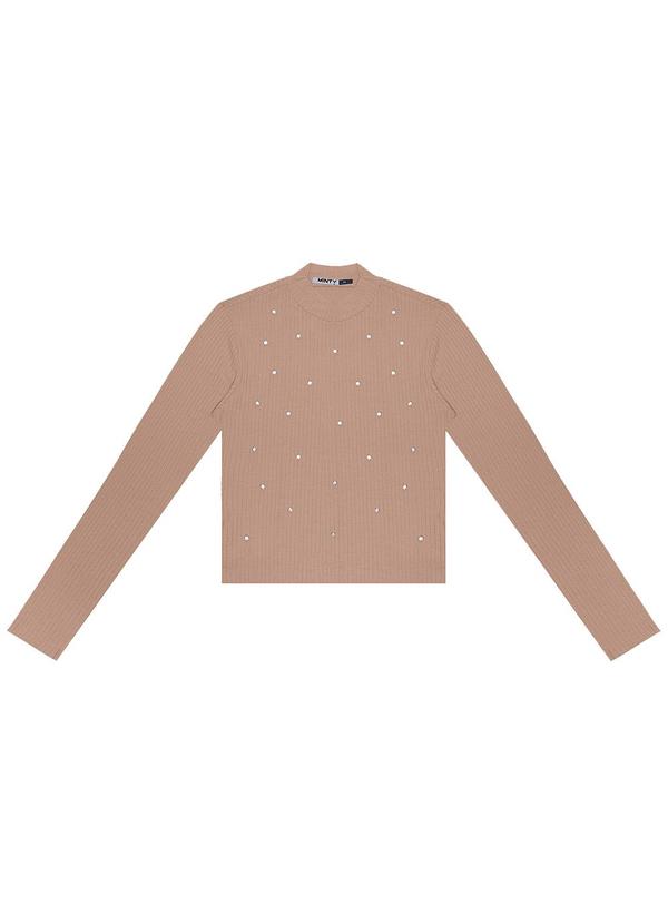 Minty - Blusa Juvenil Feminina em Ribana Marrom