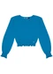 Minty - Blusa Juvenil Feminina Manga Longa Preto - variação: Azul