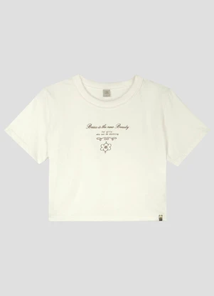 Based. - Blusa Juvenil Feminina Meia Malha Bege - BASED.