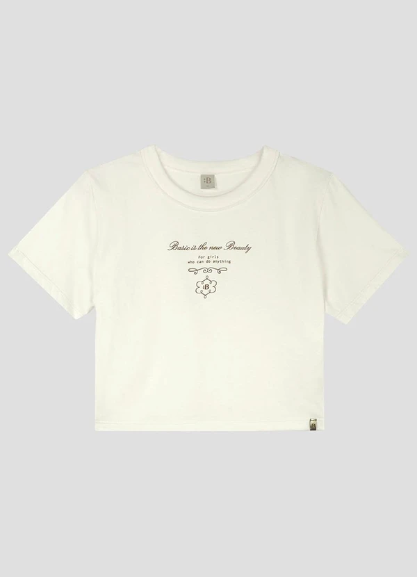 Based. - Blusa Juvenil Feminina Meia Malha Bege