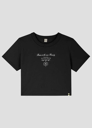 Based. - Blusa Juvenil Feminina Meia Malha Preto - BASED.