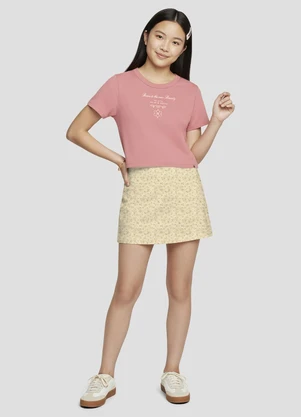 Based. - Blusa Juvenil Feminina Meia Malha Rosa - BASED.