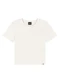 Gloss - Blusa Juvenil Manga Curta Ribana Branco - variação:  