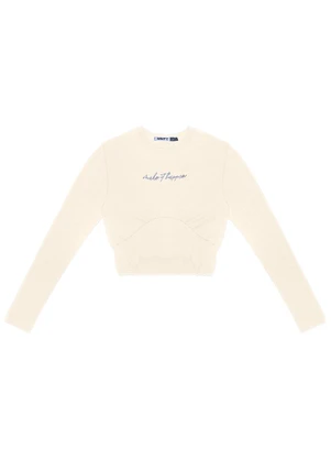 Minty - Blusa Juvenil Manga Longa Bege - MINTY