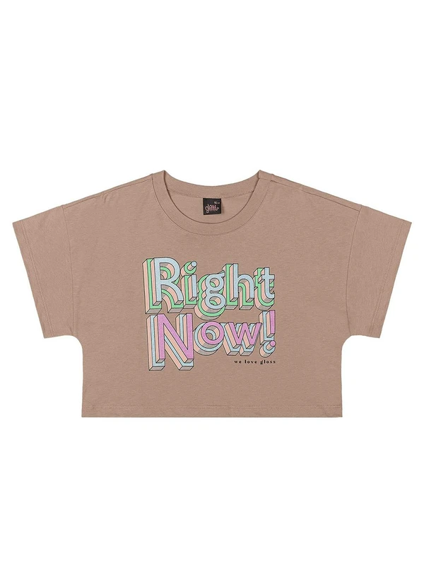 Gloss - Blusa Juvenil Metalizada Marrom 4