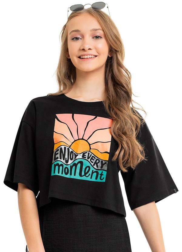 Gloss - Blusa Juvenil para Menina Preto