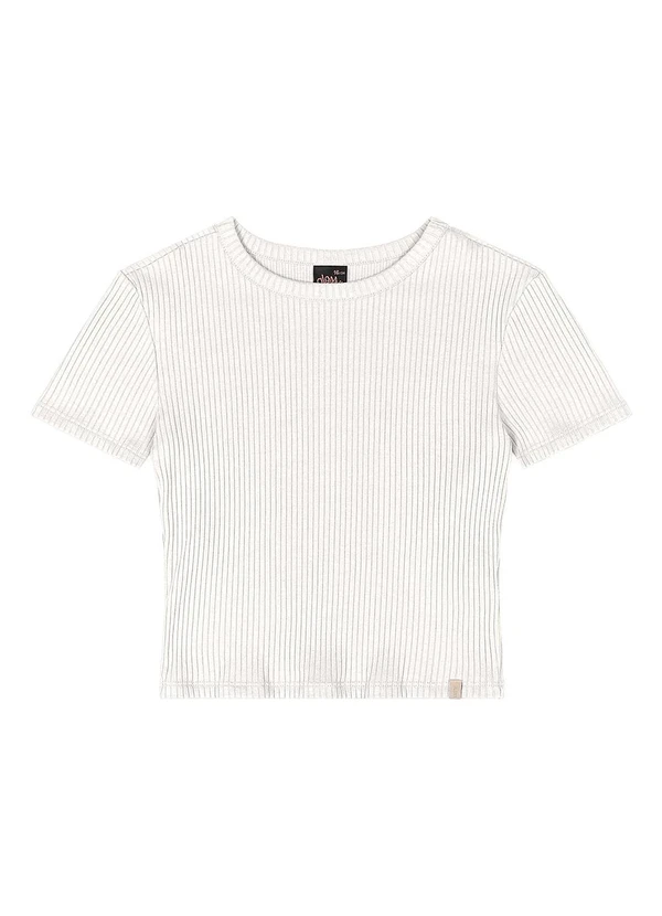 Gloss - Blusa Juvenil Ribana Canelada Bege