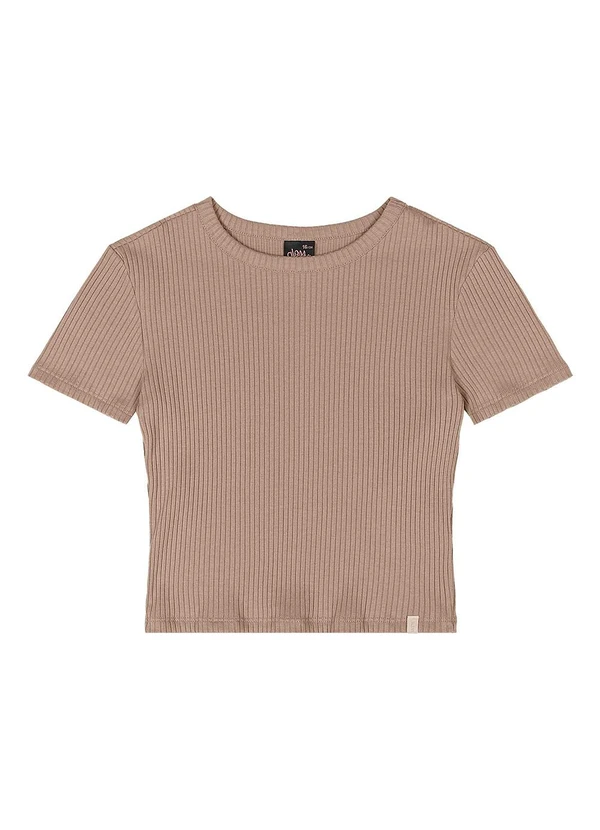 Gloss - Blusa Juvenil Ribana Canelada Marrom 5