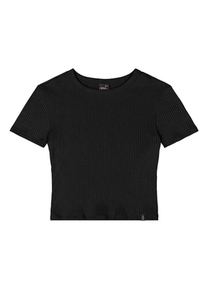 Gloss - Blusa Juvenil Ribana Canelada Preto - GLOSS