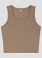 Based. - Blusa Juvenil Ribana Canelada Regata Bege - variação: Marrom