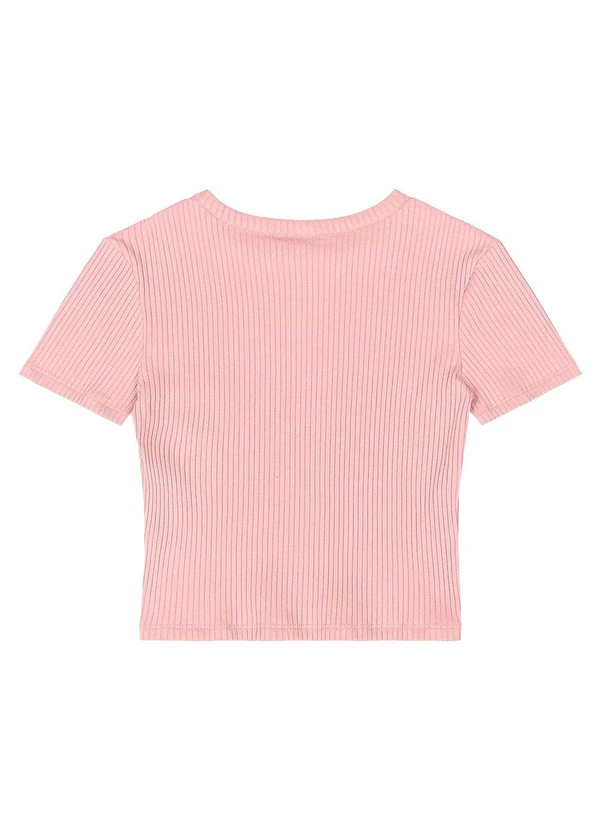 Gloss - Blusa Juvenil Ribana Canelada Rosa 2
