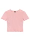 Gloss - Blusa Juvenil Ribana Canelada Preto - variação: Rosa