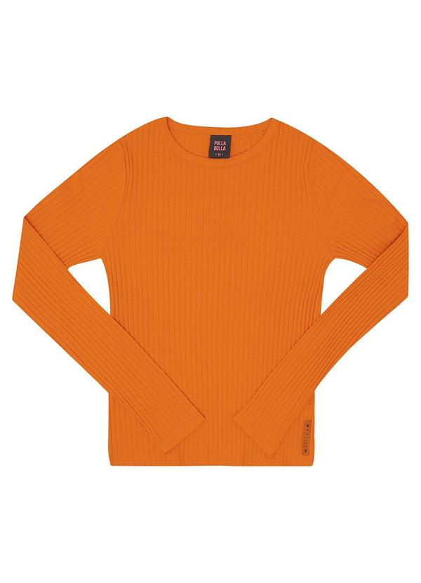 Pulla Bulla - Blusa Malha Canelada Laranja 3
