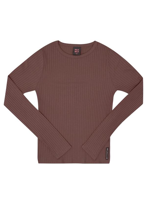 Pulla Bulla - Blusa Malha Canelada Marrom