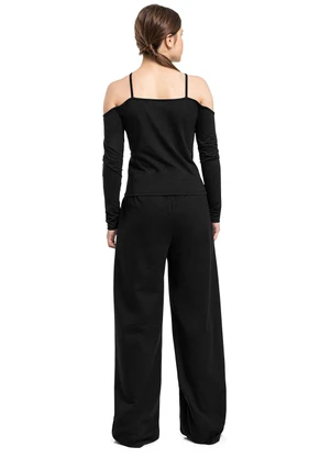 Gloss - Blusa Manga Longa Juvenil em Cotton Preto - GLOSS